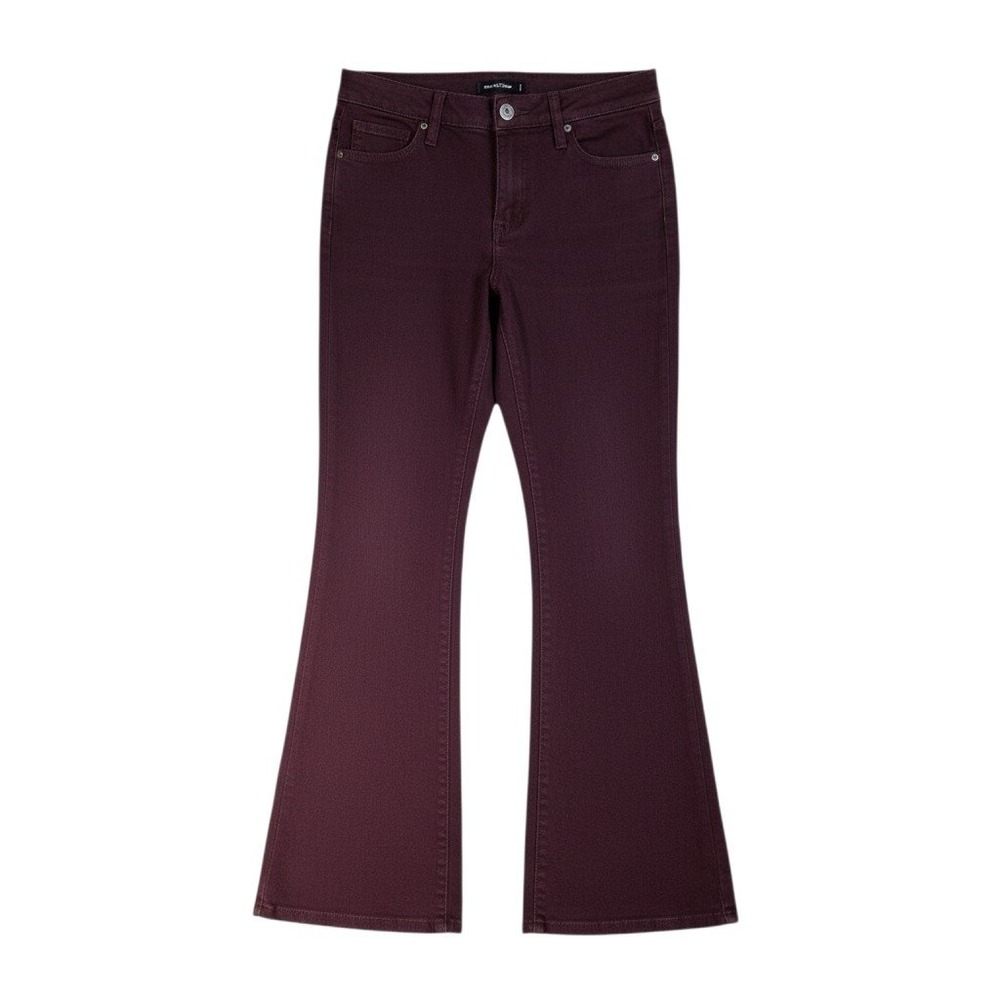 Express Women Bootcut Jeans Wine Wash Burgundy Stretch Denim Pants EX010051 12